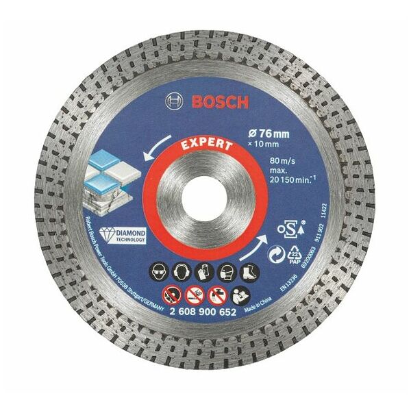 Диамантен диск за рязане Bosch EXPERT HardCeramic 76 x 1,5 x 10 мм